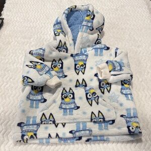 12M Bluey White Fuzzy Hoodie